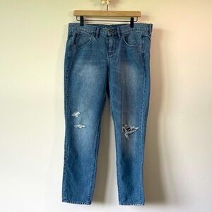 Madewell Light Blue Ripped Boyfriend Jeans